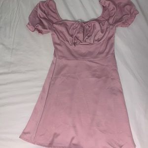 Pink Puff Sleeve Dress